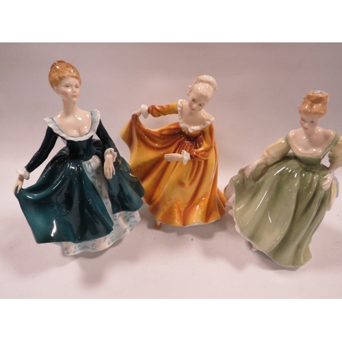 324 - Three Royal Doulton figurines consisting of 'Kirsty', 'Janine' and 'Fair Lady'