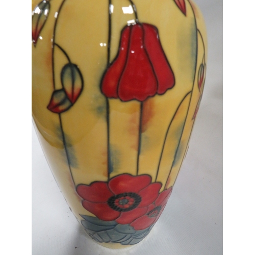 342 - A large Old Tuptonware vase decorated with poppies