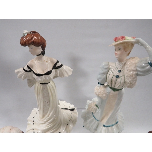 364 - Six assorted Coalport figurines to include 'Louisa' and 'Ascot'