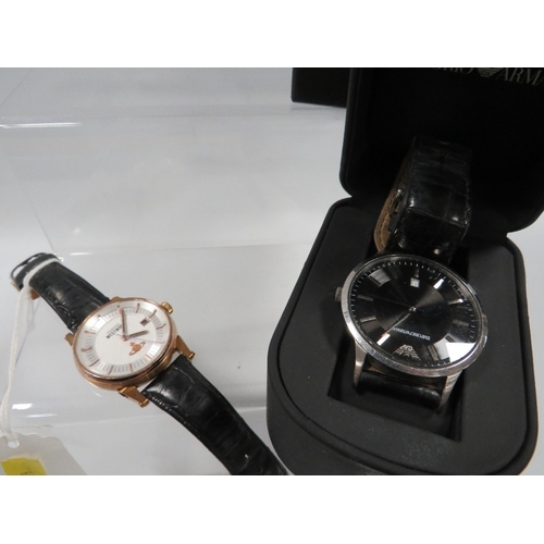 450 - A Vivienne Westwood wrist watch together with a boxed Emporio Armani example