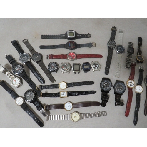 490 - A tub of assorted wristwatches