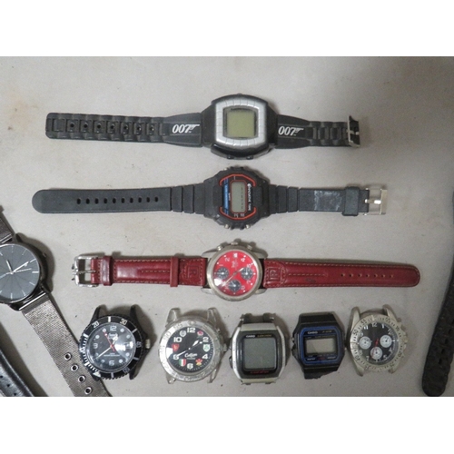 490 - A tub of assorted wristwatches