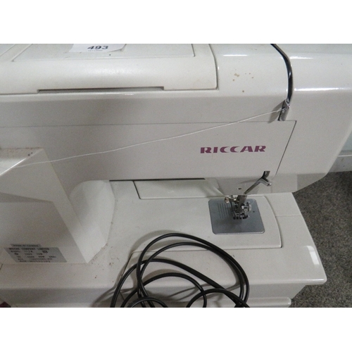 493 - A Riccar Ruby 7124 sewing machine (unchecked)