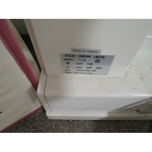 493 - A Riccar Ruby 7124 sewing machine (unchecked)