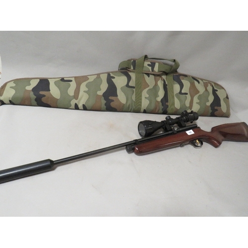 505 - A SMK QB78DL rifle CAL 5.5mm with Excelban 3-9x56EG scope with silencer and carry bag