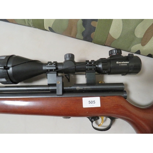 505 - A SMK QB78DL rifle CAL 5.5mm with Excelban 3-9x56EG scope with silencer and carry bag