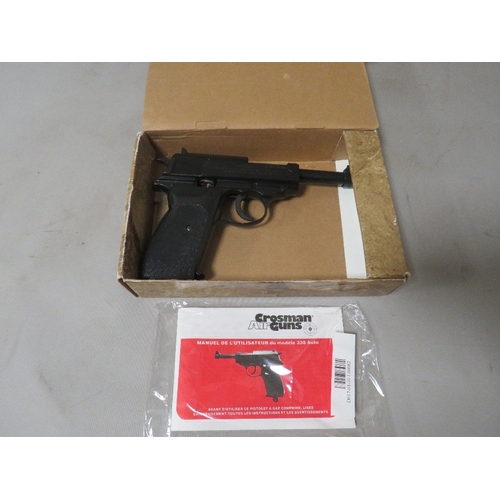 520 - A boxed Crosman 338CO2 semi automatic air pistol BB repeater