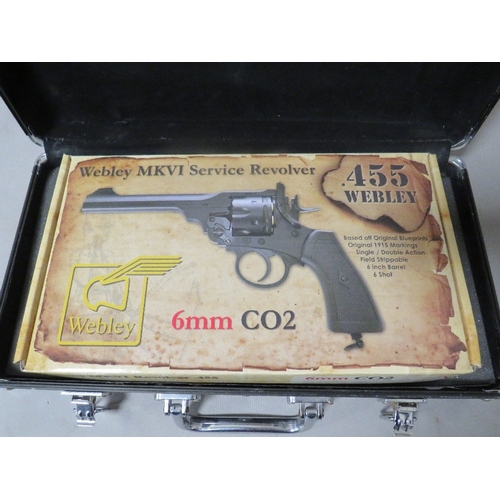 524 - A Wembley MKVI.455 Co2 revolver air pistol