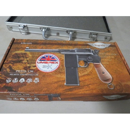 529 - A boxed Umarex C96 Selbstladepistole CO2 air gun in hard shell carry case