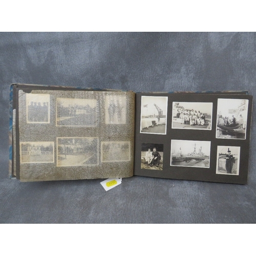 106 - A WW2 GERMAN KRIEGSMARINE INTEREST PHOTOGRAPH ALBUM, including images of sailors in uniform, U boat ... 