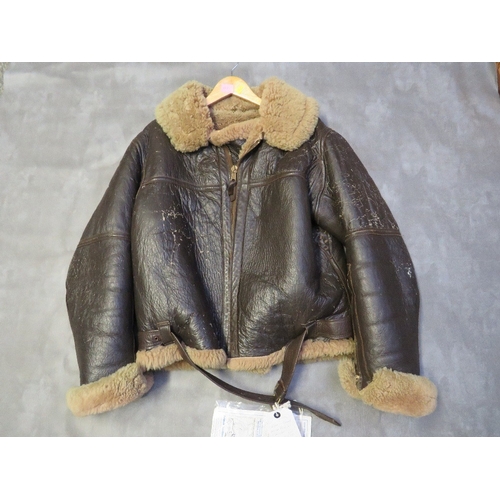 127 - A POST WAR IRVIN SHEEPSKIN FLYING JACKET