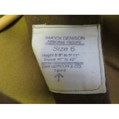 129 - A WW2 REENACTORS DENISON AIRBORNE TROUPS SMOCK, marked size 6