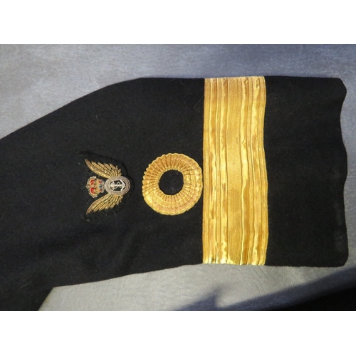 134 - A ROYAL NACY COMMANDERS TAILCOAT & WAISTCOAT, with bullion thread detail