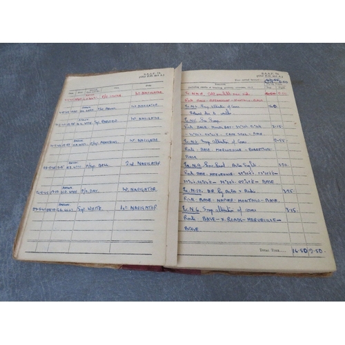 194 - A WW2 OBSERVERS AND AIR GUNNERS FLYING LOGBOOK, and RAF sight log book, both named to 1813892 M.J. B... 