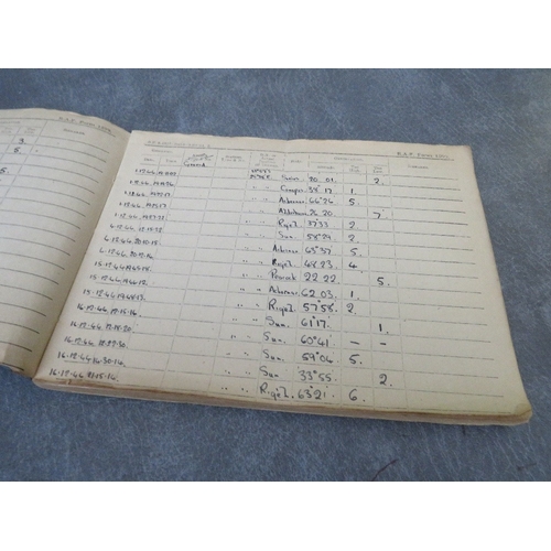 194 - A WW2 OBSERVERS AND AIR GUNNERS FLYING LOGBOOK, and RAF sight log book, both named to 1813892 M.J. B... 