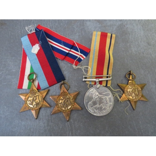 200 - TWO WW2 MEDAL GROUPS IN POSTAL BOXES, the first 39-45 star, Africa star, Italy star and War Medal to... 