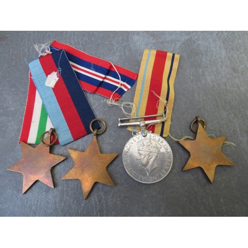 200 - TWO WW2 MEDAL GROUPS IN POSTAL BOXES, the first 39-45 star, Africa star, Italy star and War Medal to... 