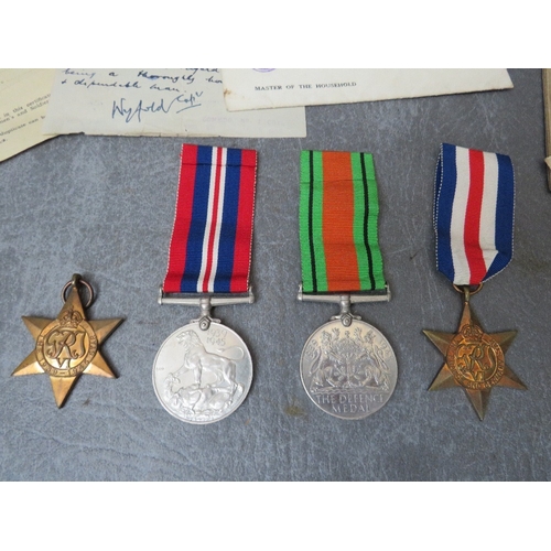 215 - WW2 MEDALS AND PAPERWORK TO GDSM R.A. LAMBLEY GRENADIER GUARDS