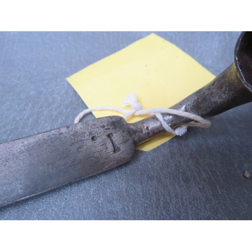 235 - A BROWN BESS SOCKET BAYONET, with East India Company markings