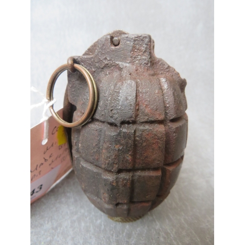 243 - A WWI Mk.1 MILLS BOMB (INERT), made by Calthorpe Motor Co. dated 3 / 16