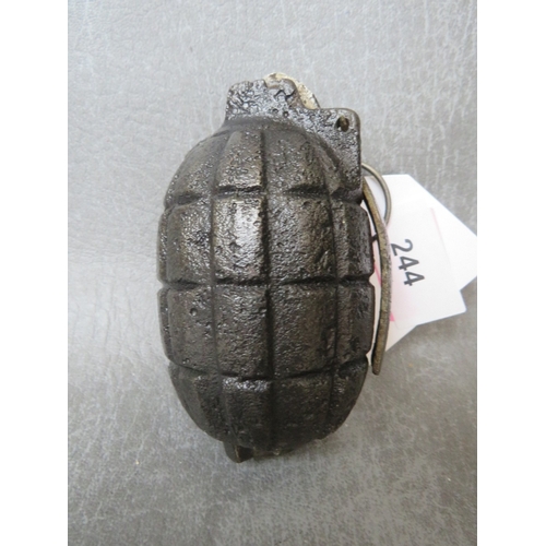 244 - A WWI BRITISH No. 23 MILLS BOMB, rifle grenade (Inert)