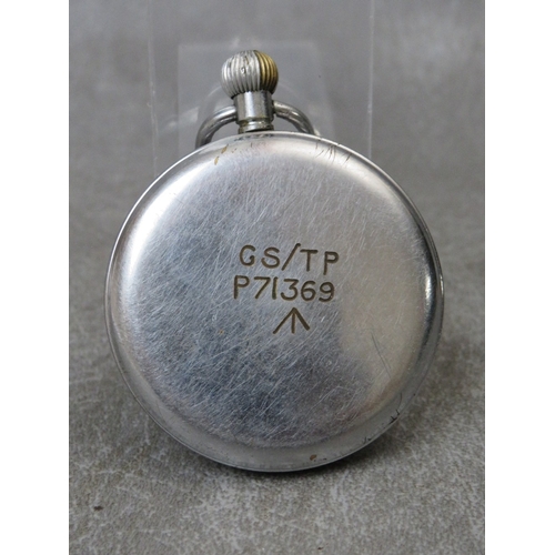 293 - AN HELVETIA GSTP MILITARY POCKET WATCH A/F, marked P71369