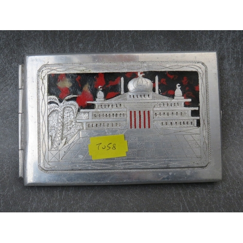 296 - A WW1 1914 PRINCESS MARY GIFT TIN, a WW2 era aluminium cigarette case engraved with a map of Africa ... 