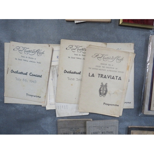 300 - A SMALL FRAME OF ARP DOCUMENTS, and a collection of military interest ephemera booklets, to include ... 