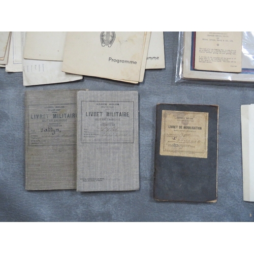 300 - A SMALL FRAME OF ARP DOCUMENTS, and a collection of military interest ephemera booklets, to include ... 