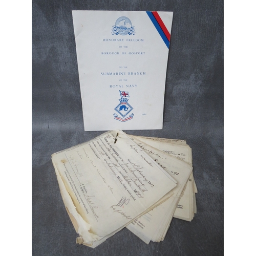 304 - A COLLECTION OF ROYAL NAVY INTEREST DOCUMENTS AND PHOTOGRAPHS ETC., to include a group of late Victo... 