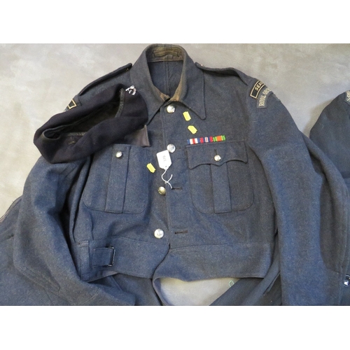 370 - ROYAL OBSERVER CORP BLOUSE, with 'Seaborne' shoulder title, dated 1950, with beret and trousers, alo... 