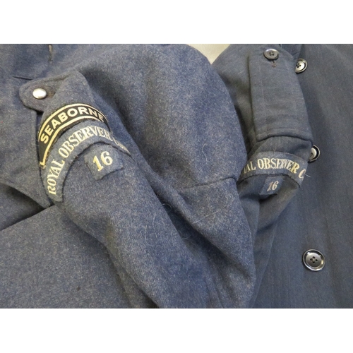 370 - ROYAL OBSERVER CORP BLOUSE, with 'Seaborne' shoulder title, dated 1950, with beret and trousers, alo... 