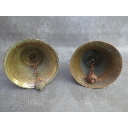 303 - TWO WW2 ARP HANDBELLS, one A/F (2)