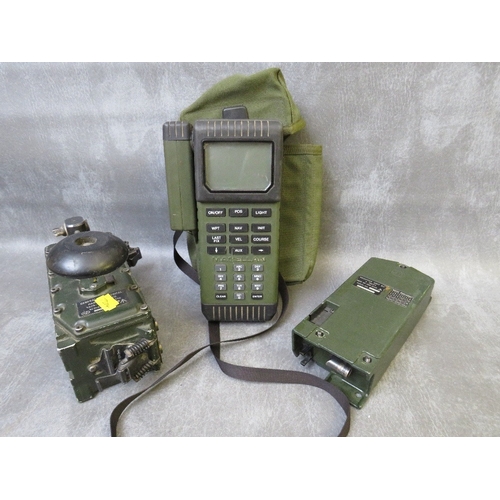 358 - A COLLECTION OF MILITARY RADIO EQUIPMENT, consisting of a back pack model 5820-99-795-3356, a trench... 