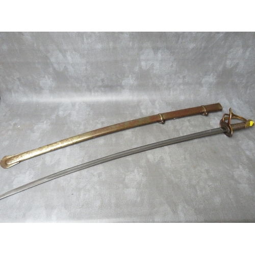 258 - AN 1840 PATTERN W. WALSCHEID SOLINGEN CAVALRY SABRE, (of the type imported to America and in use dur... 