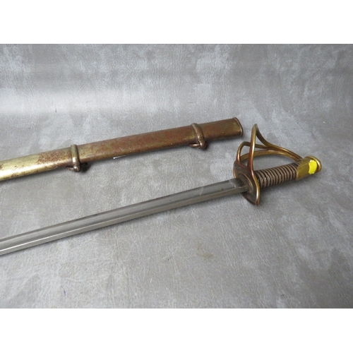 258 - AN 1840 PATTERN W. WALSCHEID SOLINGEN CAVALRY SABRE, (of the type imported to America and in use dur... 