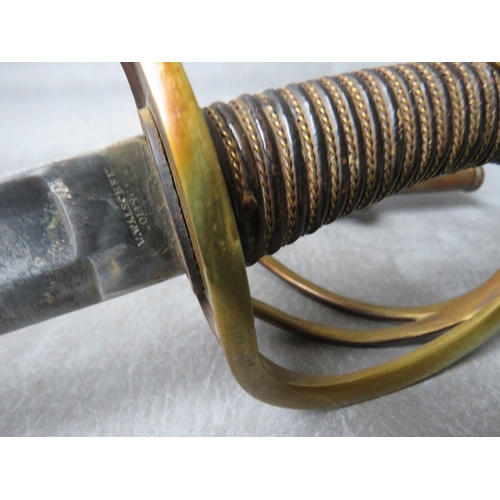 258 - AN 1840 PATTERN W. WALSCHEID SOLINGEN CAVALRY SABRE, (of the type imported to America and in use dur... 