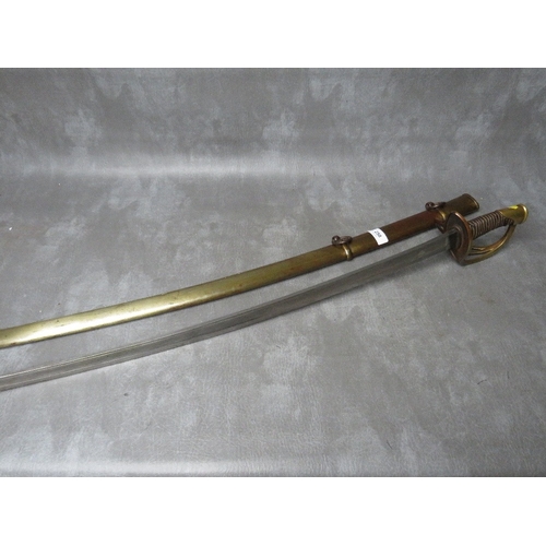 258 - AN 1840 PATTERN W. WALSCHEID SOLINGEN CAVALRY SABRE, (of the type imported to America and in use dur... 