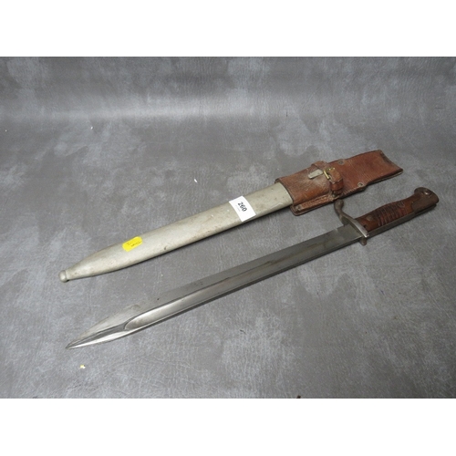 260 - A WWI GERMAN IMPERIAL BUTCHER BAYONET, makers mark of Simson & Co. SUHL, spine of blade has date mar... 