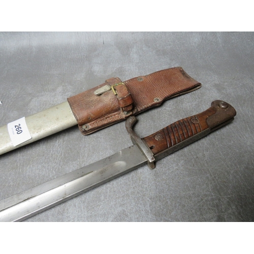 260 - A WWI GERMAN IMPERIAL BUTCHER BAYONET, makers mark of Simson & Co. SUHL, spine of blade has date mar... 