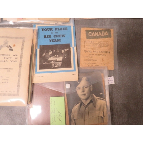 297 - A COLLECTION OF WW2 DOCUMENTS AND EPHEMERA, to include documents relating to VAD / Red Cross Ethel M... 