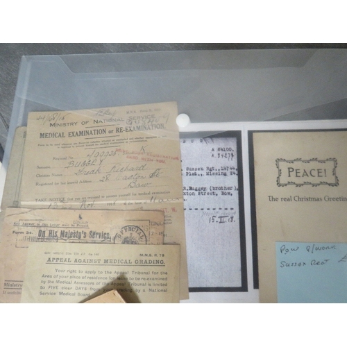 299 - A COLLECTION OF WW1 ERA DOCUMENTS AND EPHEMERA. to include an RAF ground School certificate, London ... 