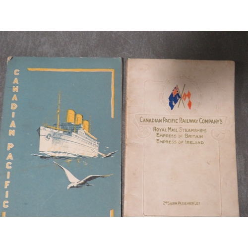 318 - A SMALL COLLECTION OF MARITIME INTEREST COLLECTABLES, to include an RMS Queen Mary maiden voyage pro... 