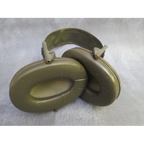 320 - A US ARMY AIR CORPS FLYING HELMET A.9., and a pair of ear protectors