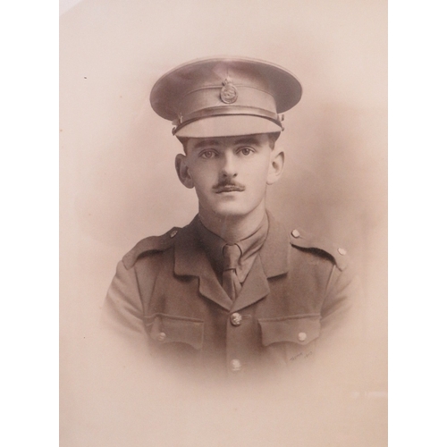 350 - WWI PHOTOGRAPH OF 2nd LIEUTENANT, 37th BATTERY, 27th BRIGADE ROYAL FIELD ARTILLERY, killed in action... 