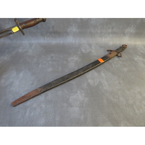 368 - BRITISH 1907 PATTERN BAYONET (LACKING SCABBARD), along with a French 19th century bayonet A/F (2)