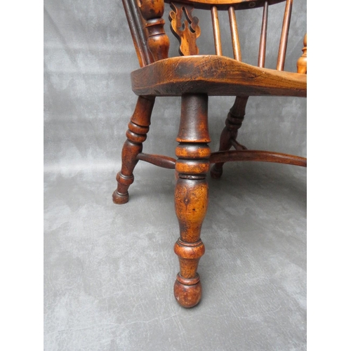 1179 - A CHILDS TRADITIONAL ELM WINDSOR ARMCHAIR