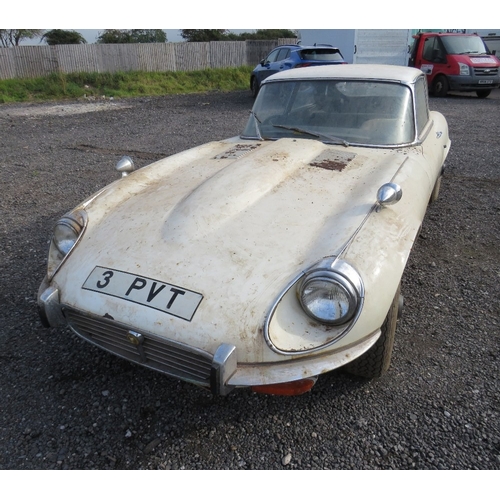 1183 - A 1972 JAGUAR SERIES 3, 5.3L E-TYPE CAR, registration number 3 PVT included, approximate mileage 78,... 