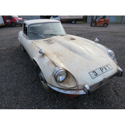 1183 - A 1972 JAGUAR SERIES 3, 5.3L E-TYPE CAR, registration number 3 PVT included, approximate mileage 78,... 