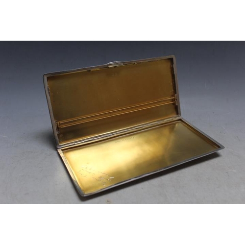 848 - A LARGE AND HEAVY HALLMARKED SILVER CIGARETTE CASE BY W T TOGHILL & CO - BIRMINGHAM 1934, approx wei... 